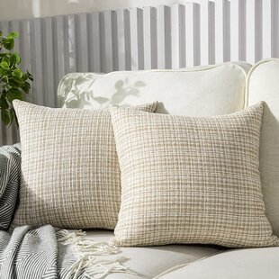 Heavyweight STRIPED or PLAIN Chenille Filled Cushions or Cushion Covers 