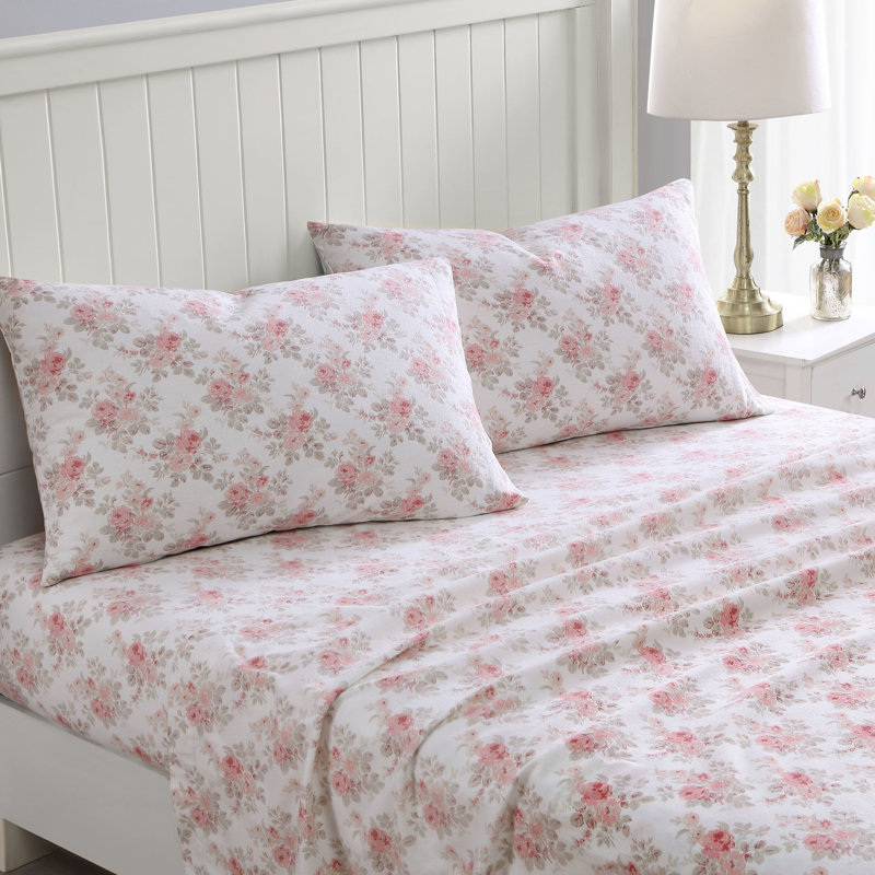 Laura Ashley Lisalee Floral 100 Cotton Flannel Sheet Set Reviews Wayfair Laura ashley pillowcases and bedding are available in a range of styles, from quirky floral to effortless simple stripes. wayfair