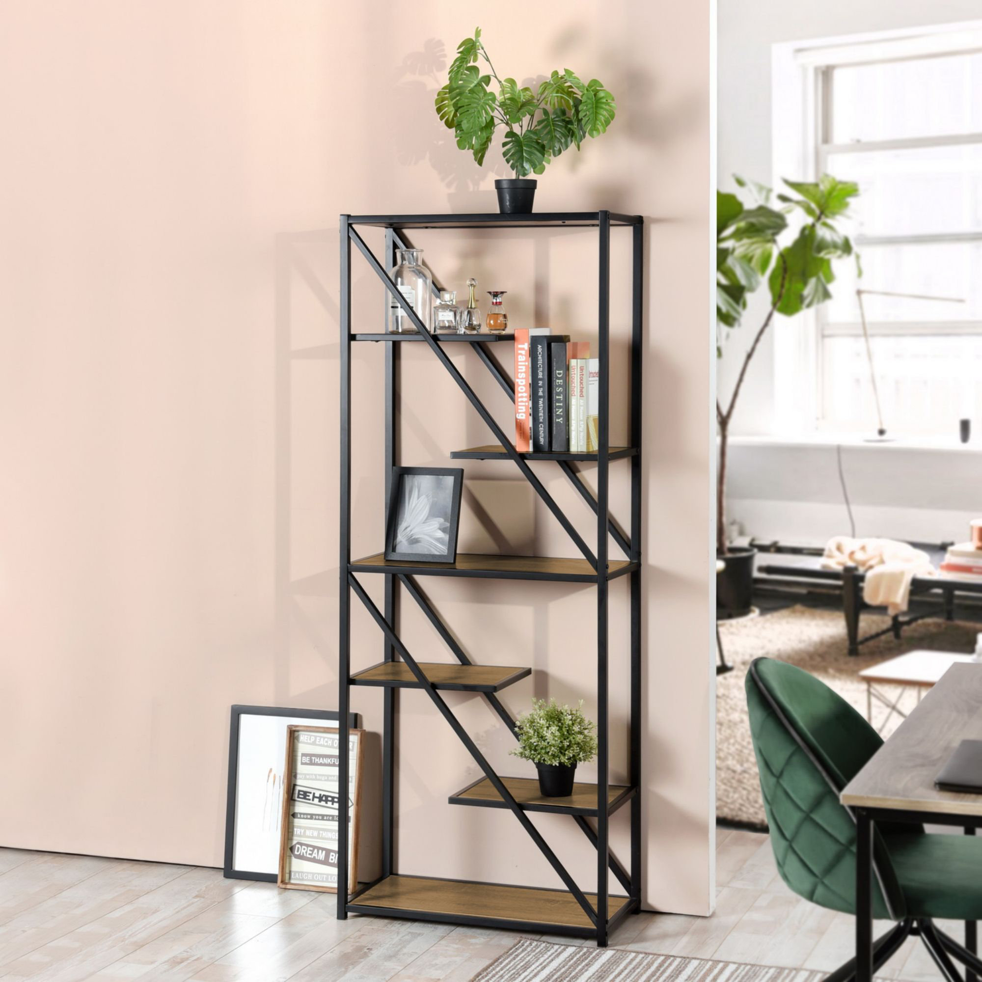 17 Stories Metal Etagere Bookcase | Wayfair