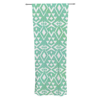 24 X 36 24 by 36-Inch Kess InHouse Dan Sekanwagi Lines and Zigzags Blue Tribal Memory Foam Bath Mat