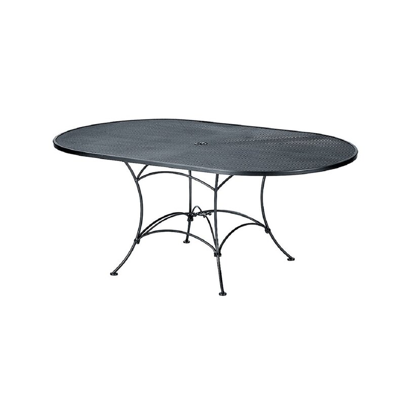 Woodard Briarwood Mesh Metal Dining Table Reviews Wayfair