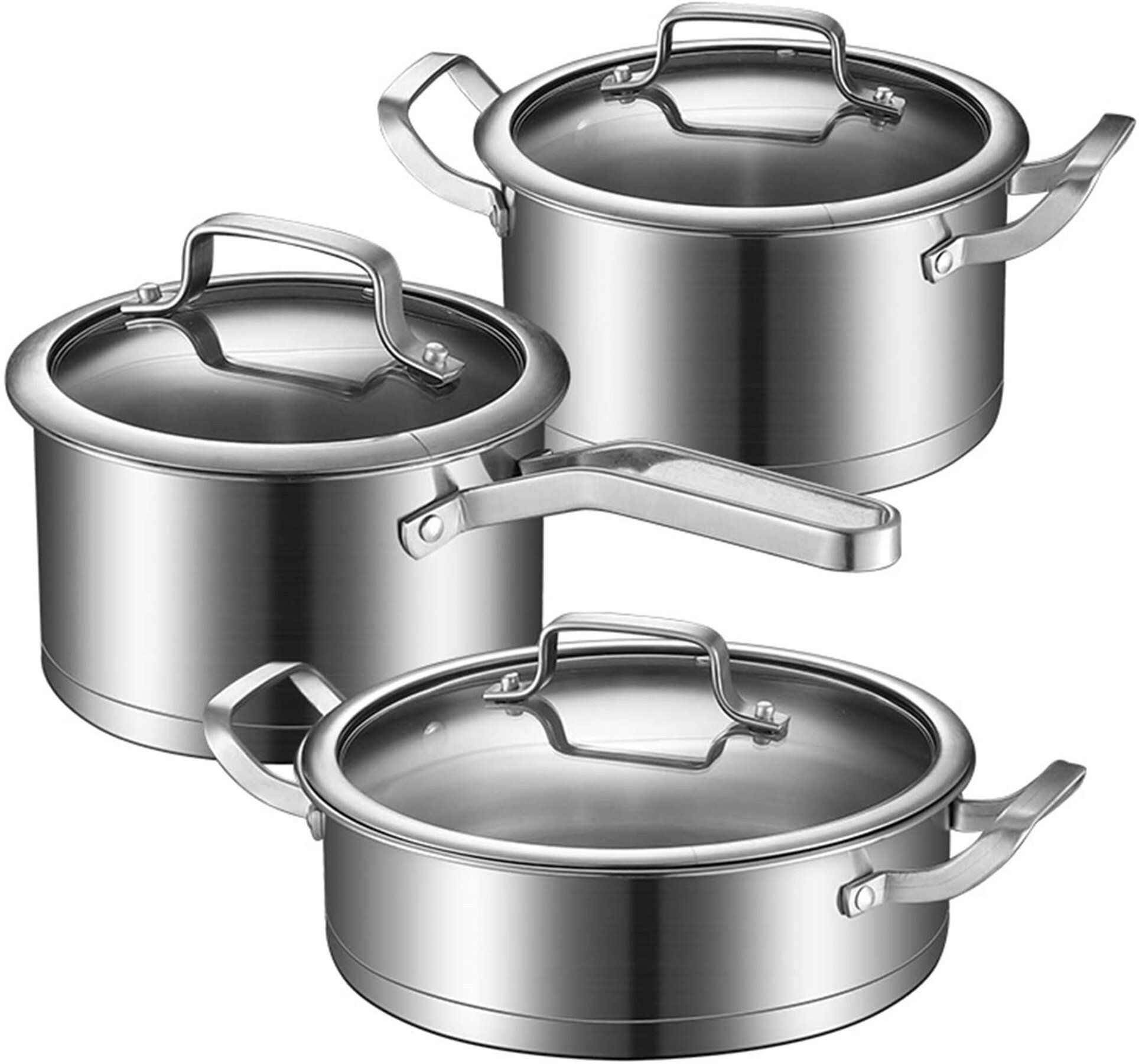 4268 Judge Basics Stainless Steel Pan Set 3 Piece 