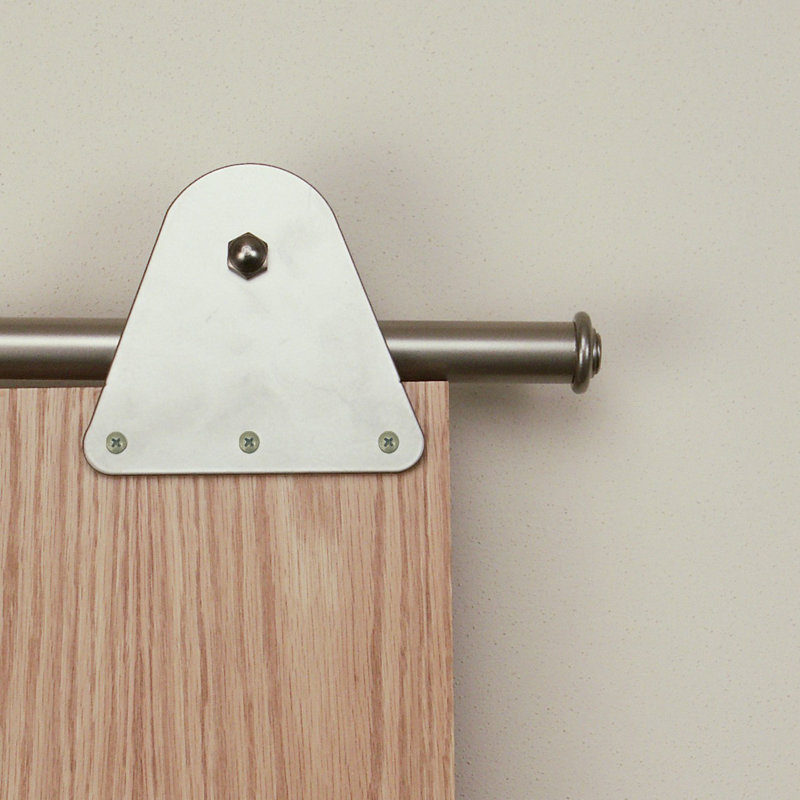 Quiet Glide Triangle Sliding Standard Single Track Barn Door Round Track And Hardware Kit Wayfair