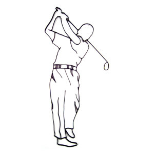 Male Golfer Metal Wall Du00e9cor