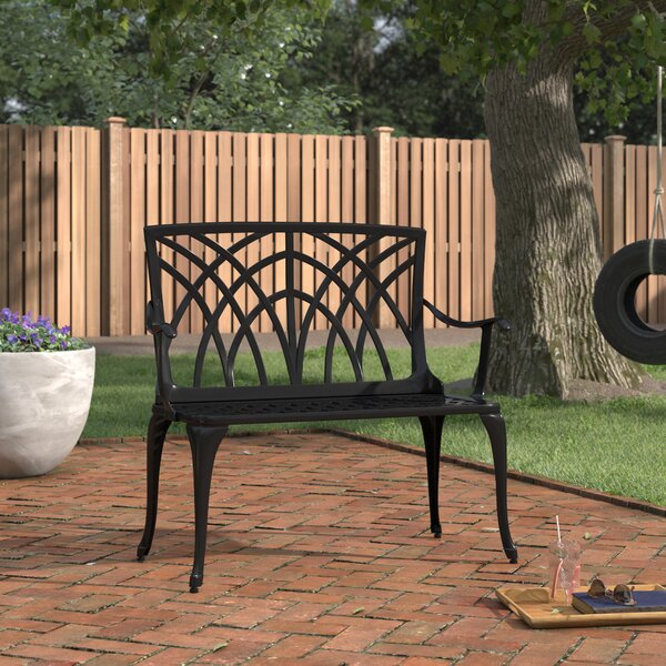Garden Life Metal Bench Outdoor Patio Furniture Cast Iron Powder Coated Steel 