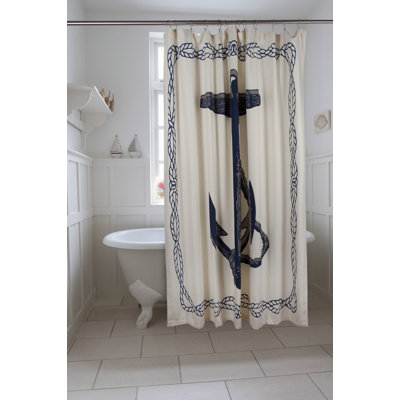 Thomas Paul Bath Anchor Cotton Single Shower Curtain