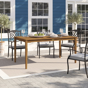 Farmhouse Rustic Umbrella Hole Outdoor Dining Tables Birch Lane