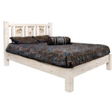 Tustin Laser Engraved Moose Design Platform Bed by Loon Peak®