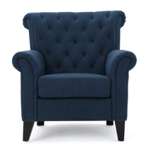 navy blue armchair