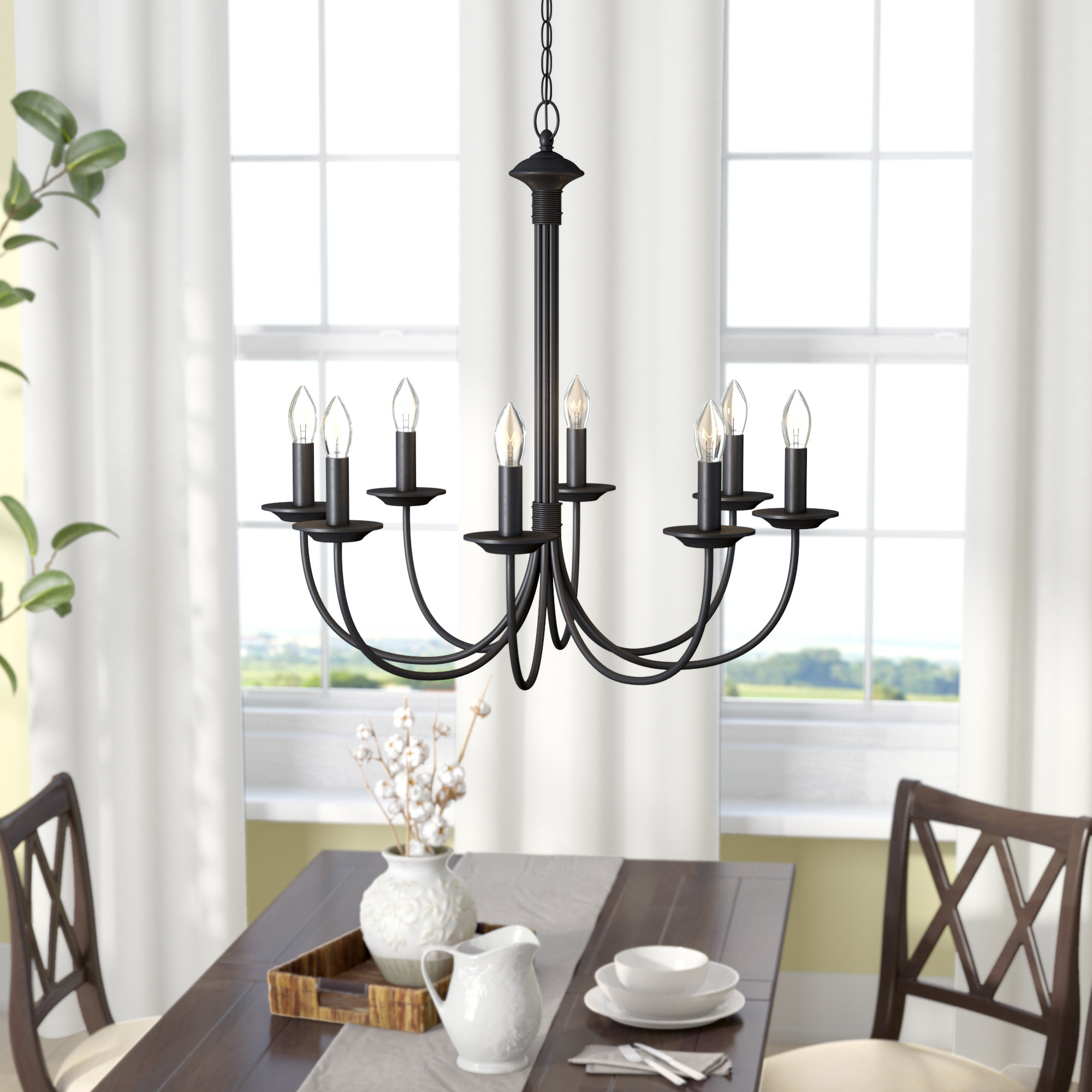 black dining room chandelier
