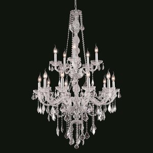 Doggett Traditional 15-Light Crystal Chandelier