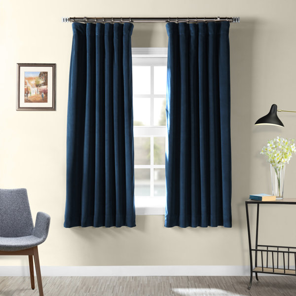Royal Blue Velvet Curtains Wayfair