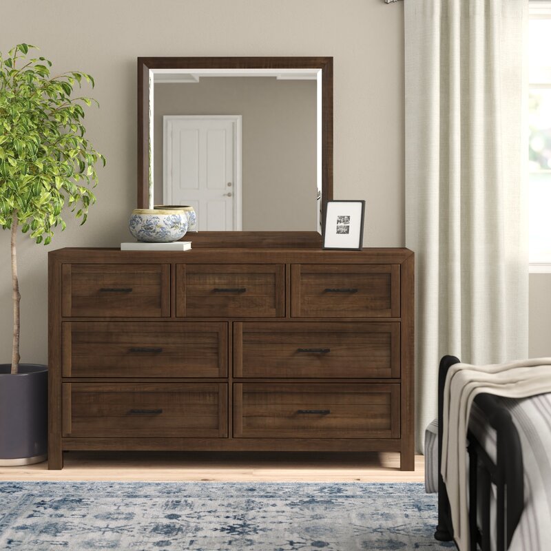 Three Posts Craigsville 7 Drawer Dresser With Mirror Reviews