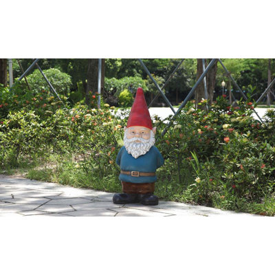 Bobblehead Gnome with Hands at the Back Statue