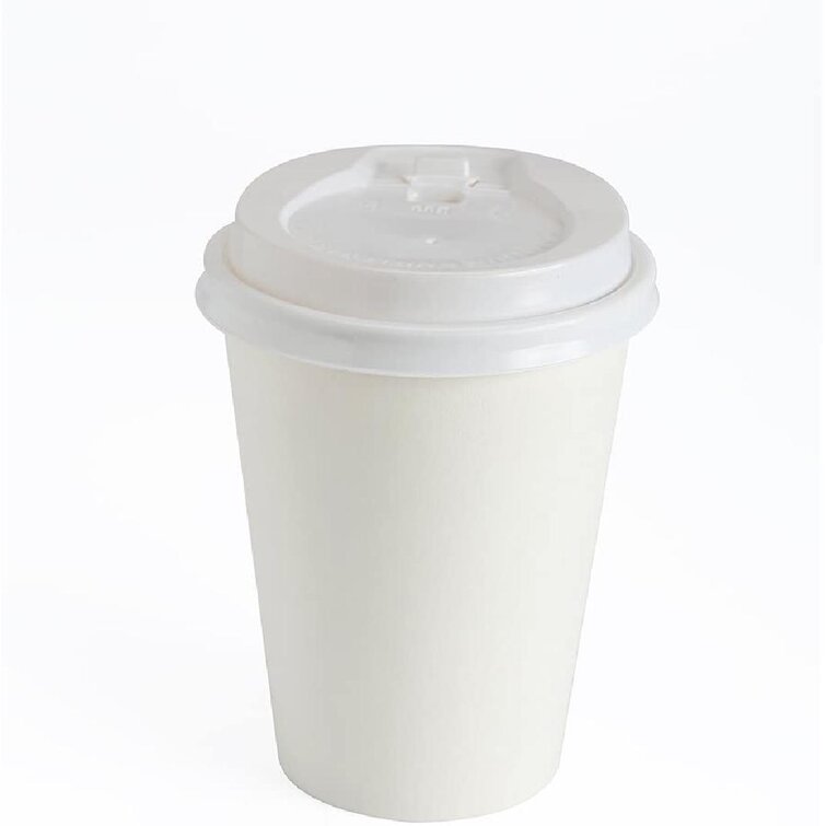 Details about   Hot Paper Coffee Cups With Lids And Sleeves,12 Ounce,50 Count,White Kitchen & 