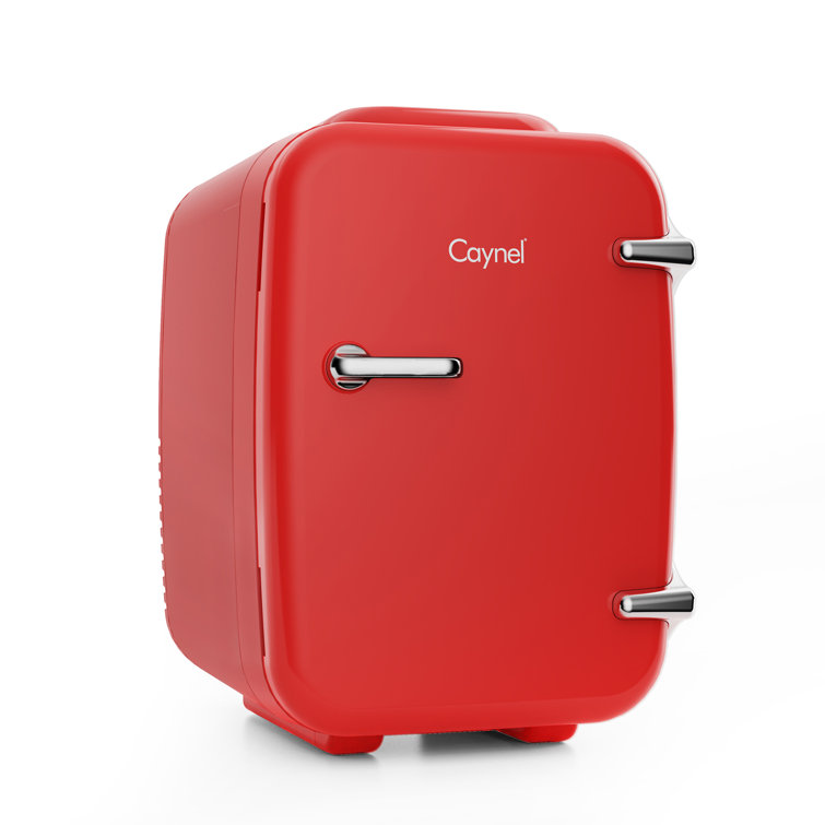 CAYNEL Outdoor Retro 0.14 Cubic Feet cu. ft. Countertop Mini Fridge