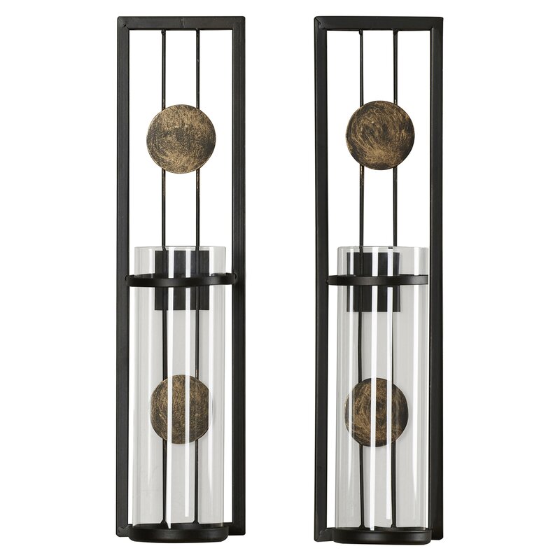 Brayden Studio Contemporary Wall Sconce Candle Holder ... on Modern Sconces Wall Decor id=32094