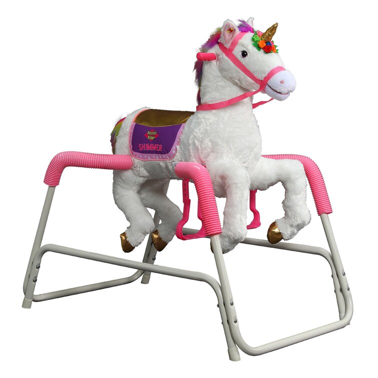 Adorable Unicorn Pony Cute Rocking Horse Ride On Toy Birthday Gift  Neigh Sound 