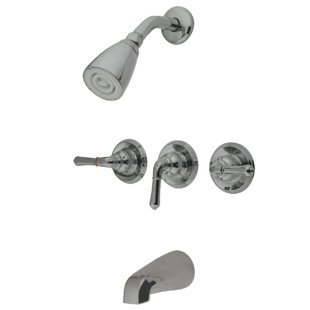 3 Handle Tub Shower Faucet Wayfair