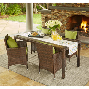 Belfield Indoor/Outdoor 5 Piece Dining Set with Cushions