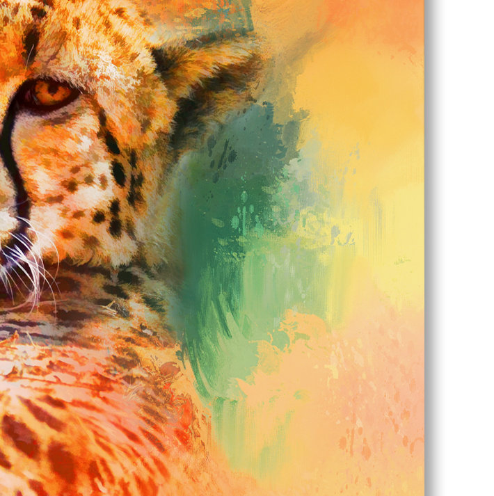 Trademark Art Colorful Expressions Cheetah Graphic Art Print On