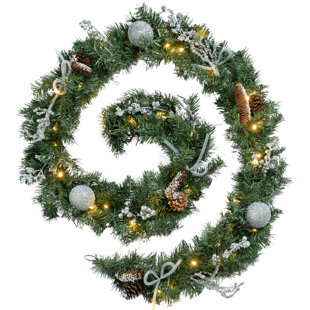 Christmas Garlands Wreaths Reefs You Ll Love Wayfair Co Uk Pre Lit Decorated Illuminated Garland