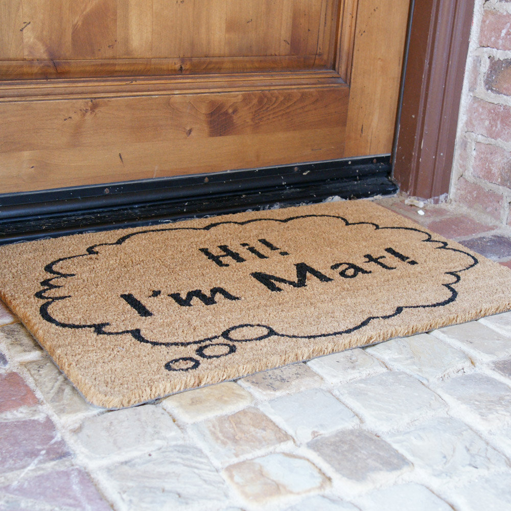 Black White Hello Goodbye Rubber Anti Slip Doormats Door Entry Front Door Mats 
