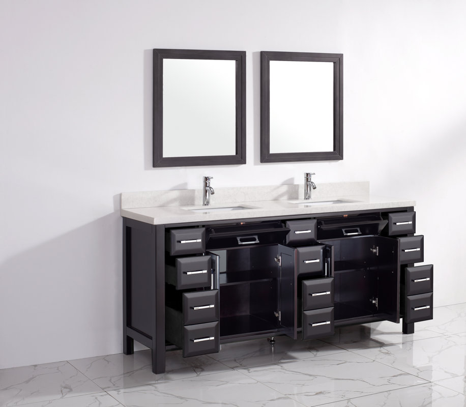 Bauhaus Bath Caledonia 75 Double Bathroom Vanity Set Reviews Caledonia 75 Double Bathroom Vanity Set