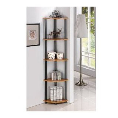 Bookcases Shelving Storage Furniture Large 5 Tier Corner Shelving Unit Black Wood Free Standing Tall Display Cabinet Home Furniture Diy Tallergrafico Com Uy