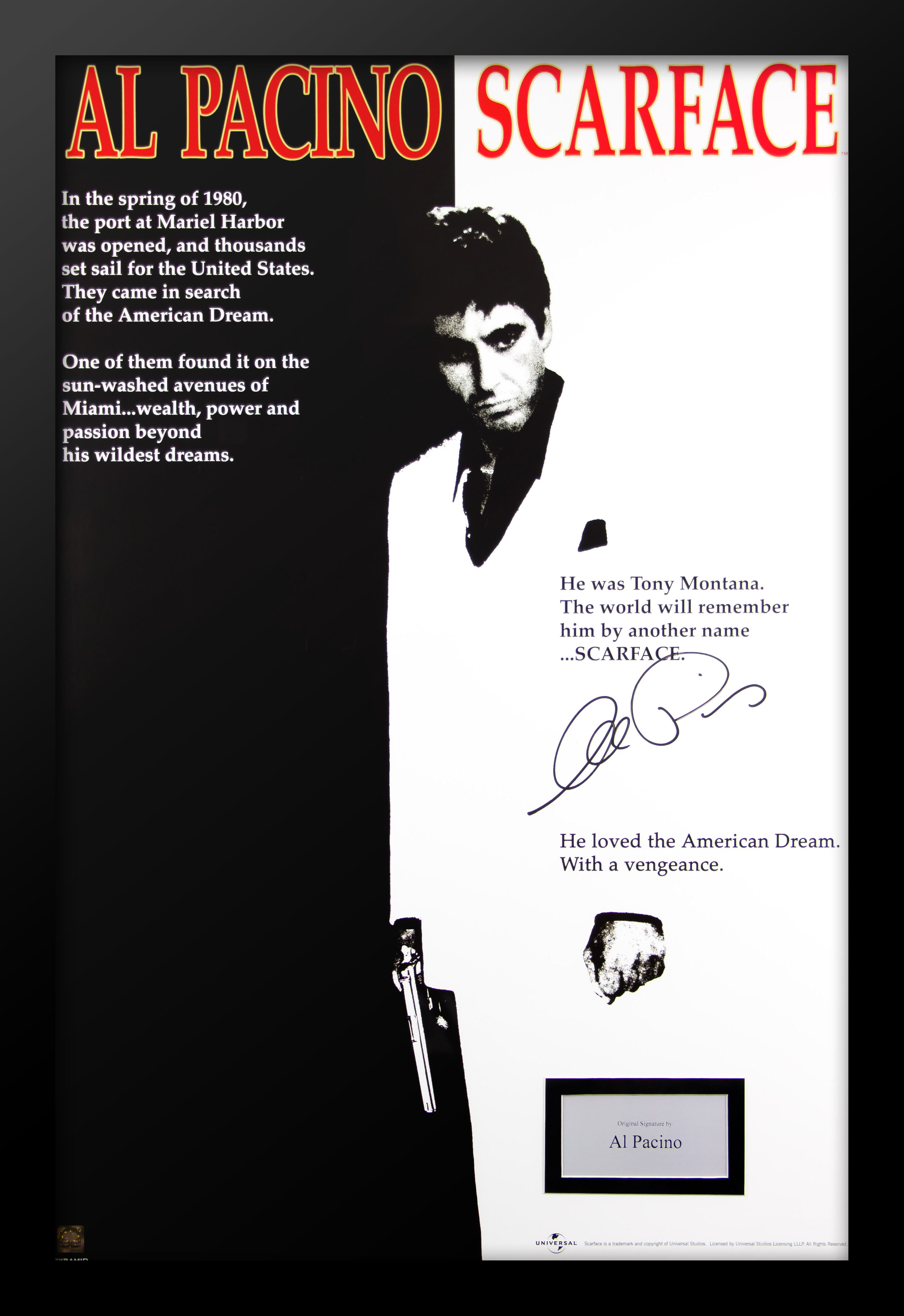 Scarface Al Pacino Movie Greats SINGLE CANVAS WALL ART Picture Print VA 