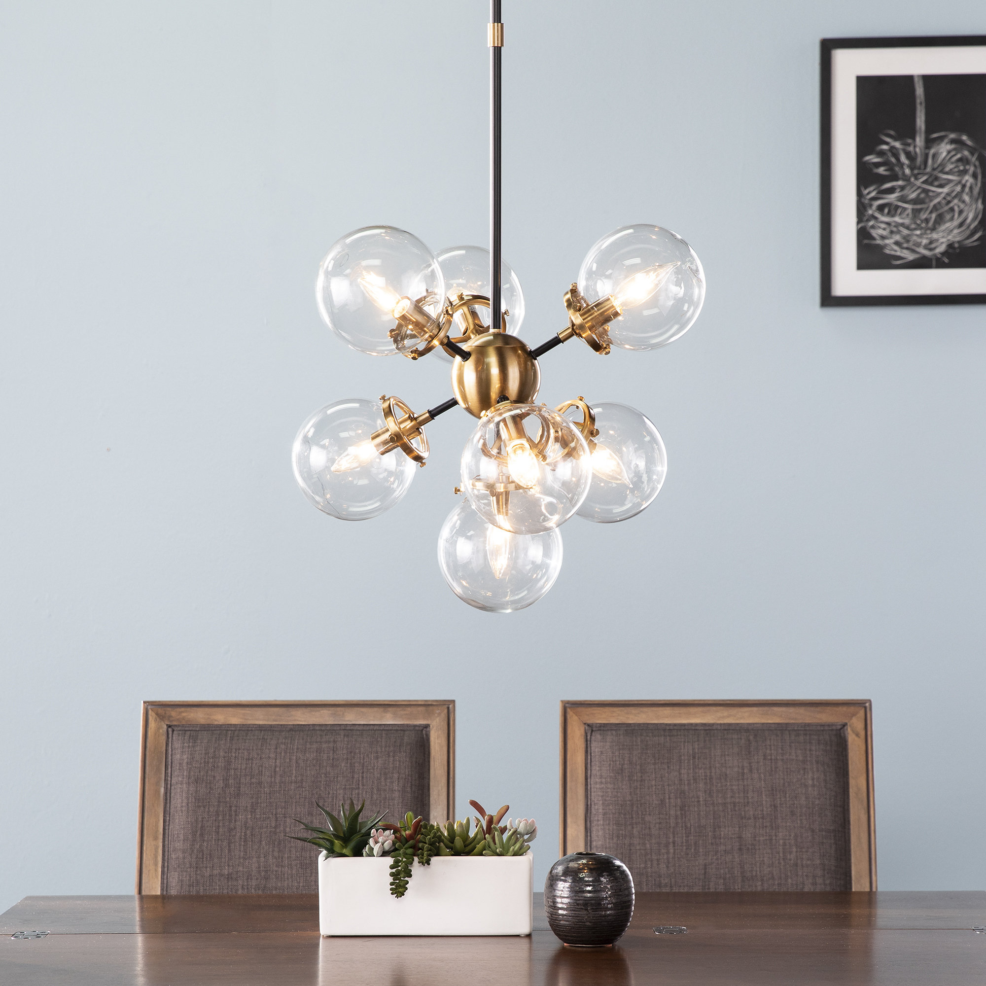 Latitude Run Ulyana 7 Light Cluster Globe Pendant Reviews Wayfair
