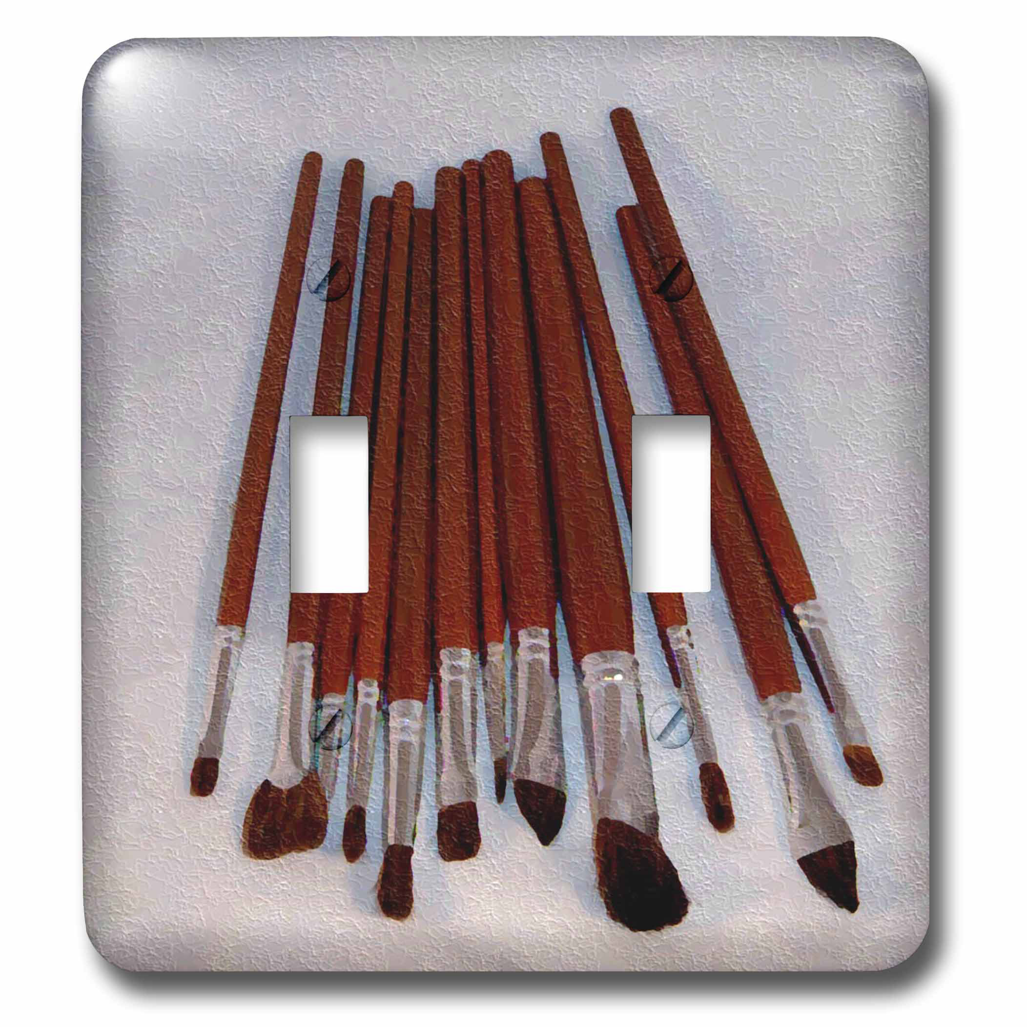 3drose Art Brushes Oil Painting 2 Gang Toggle Light Switch Wall Plate Wayfair