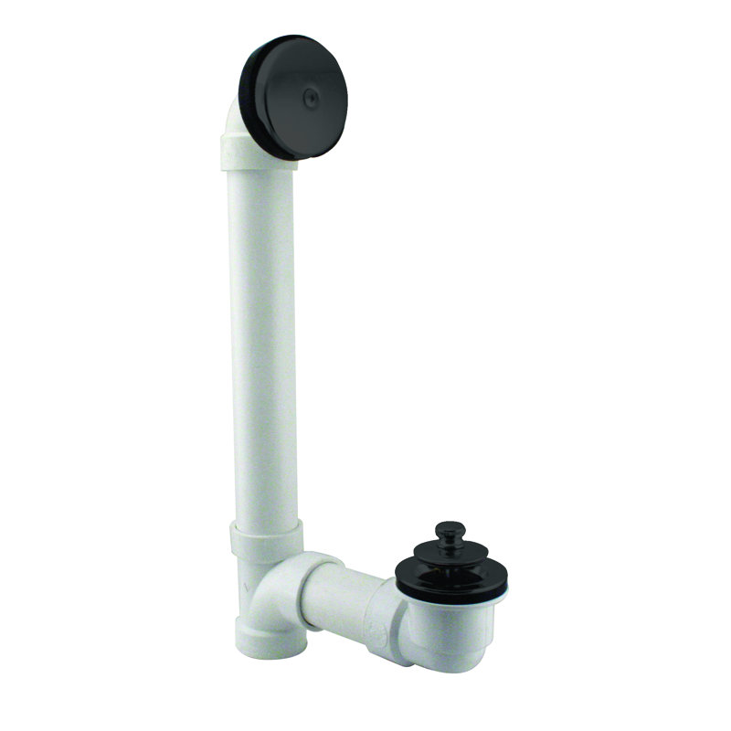 Westbrass Twist And Close Pvc Leg Tub Drain With Overflow Wayfair