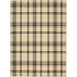 Longmont Plaid Cream/Black Indoor Area Rug