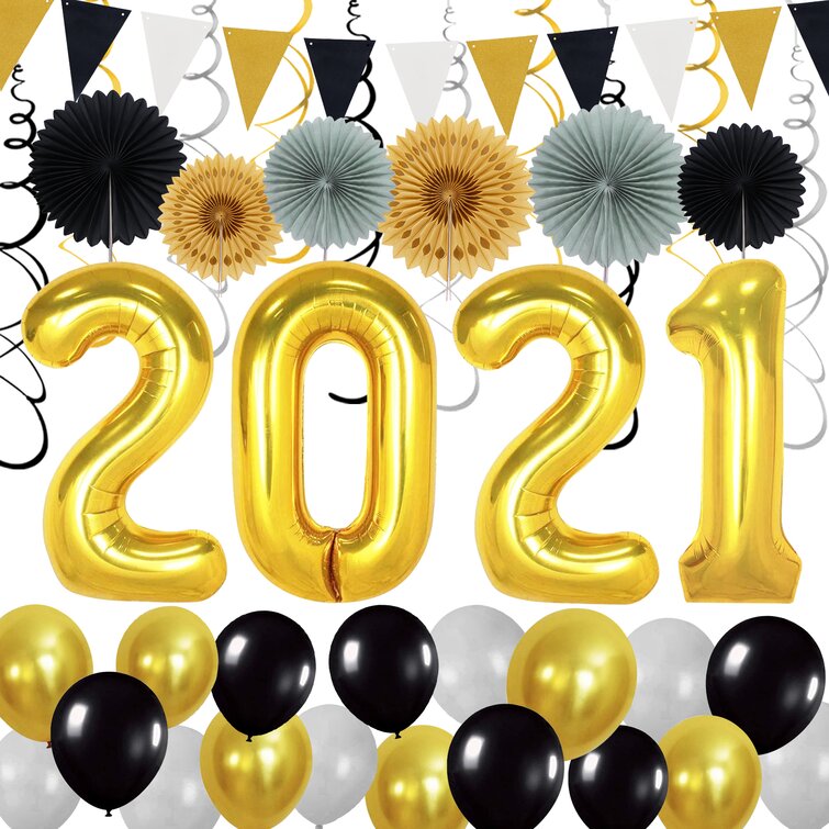 2021 Helium Numbers Balloons New Year Graduation Weddings Proms Birthday Gifts