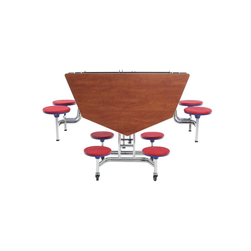 Amtab Manufacturing Corporation Mobile Round Stool Table Octagon