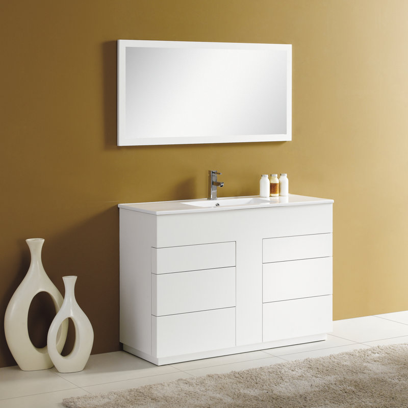Cosmo 48" Single Vanity Set with Mirror