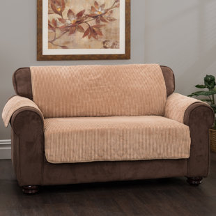 Plush Stripe Box Cushion Sofa Slipcover by Innovative Textile Solutions Great Reviews