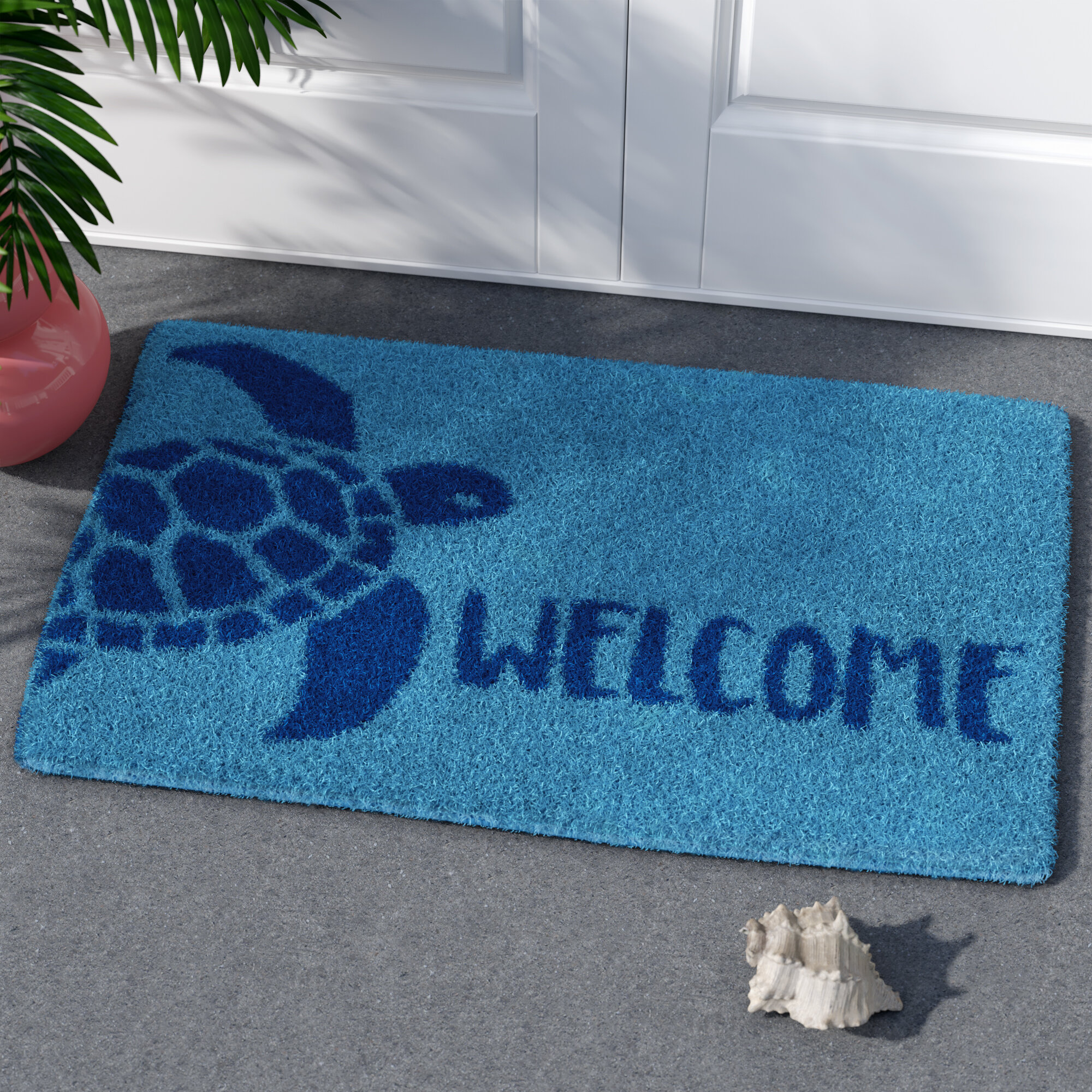 Rosecliff Heights Metz Turtle 30 In X 18 In Outdoor Door Mat