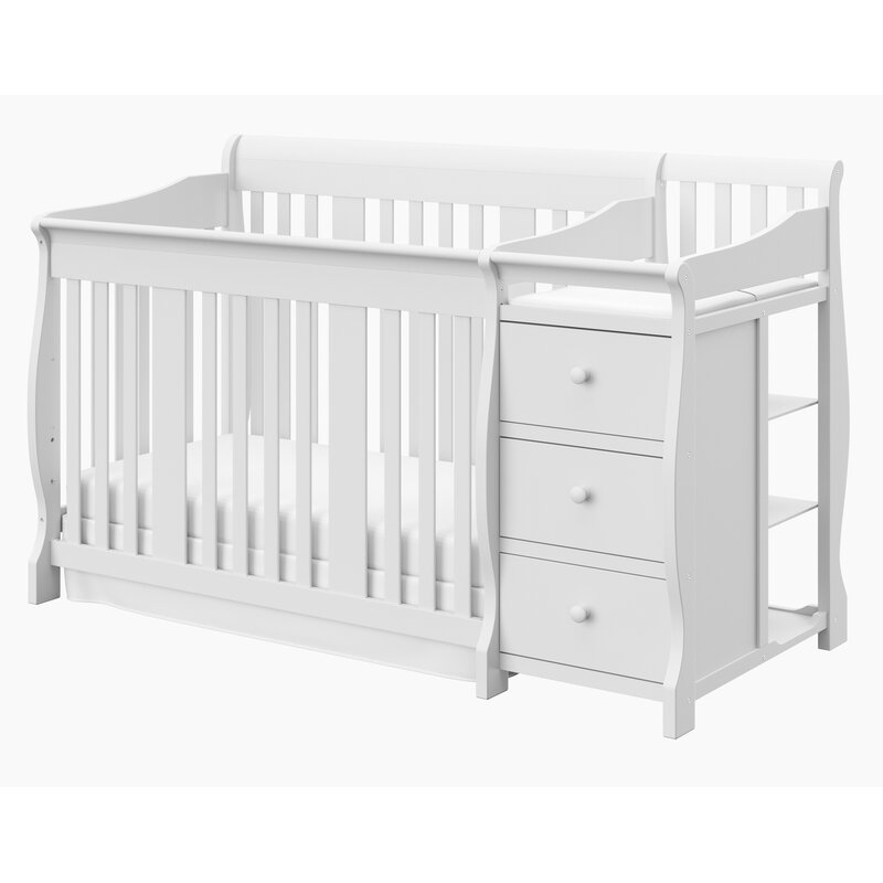 baby crib with changing station