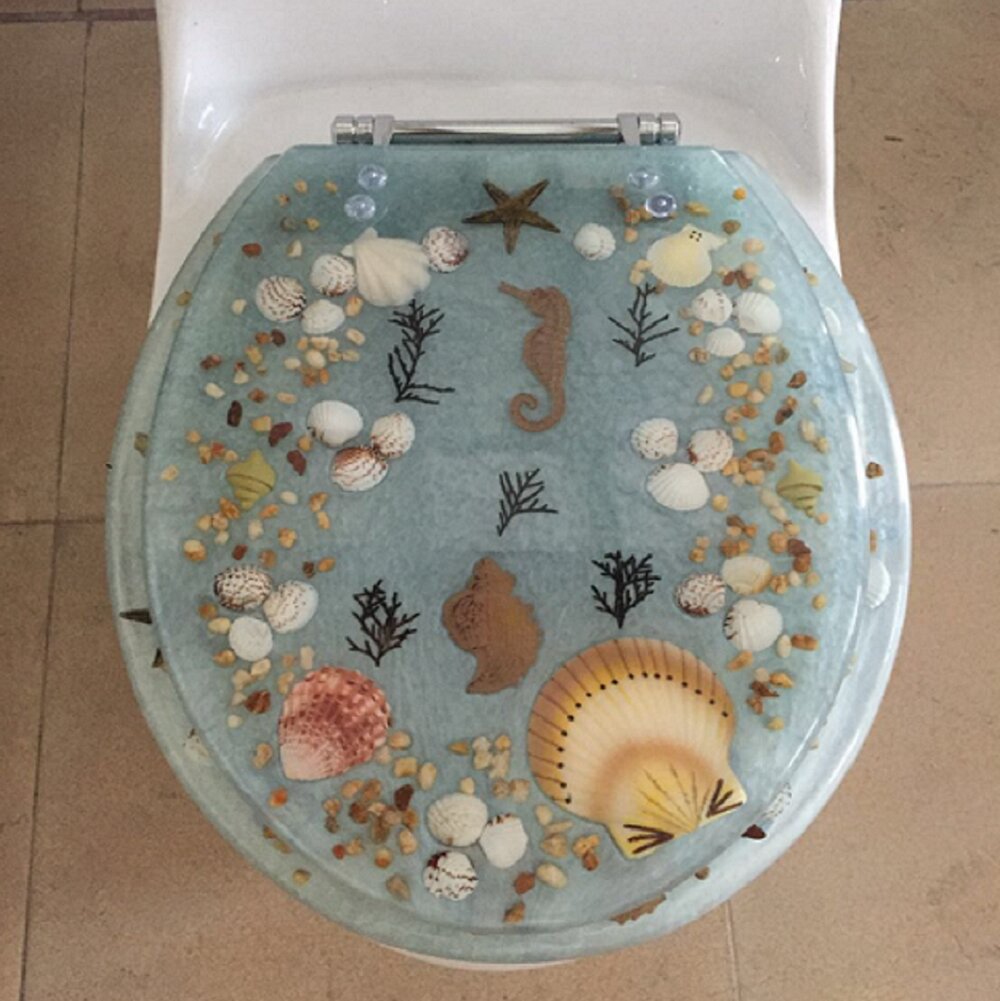 seashell toilet seat