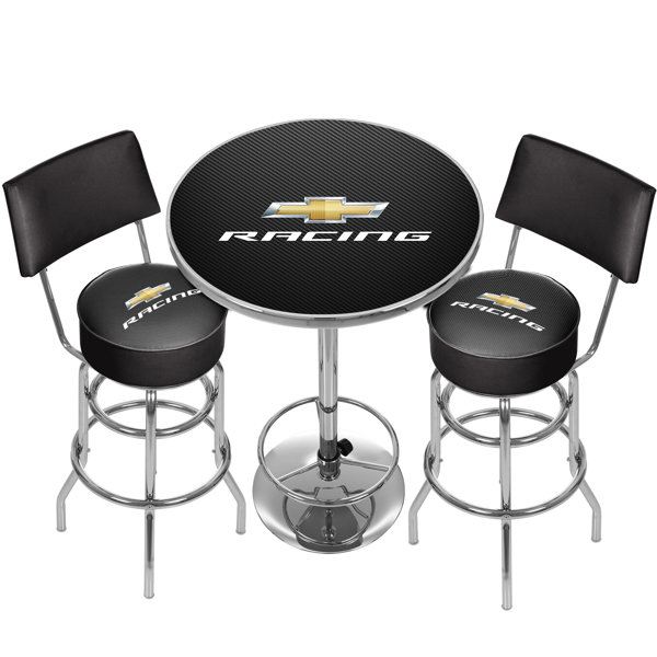 Trademark Global Chevy Racing Game Room Combo 3 Piece Pub Table Set Wayfair
