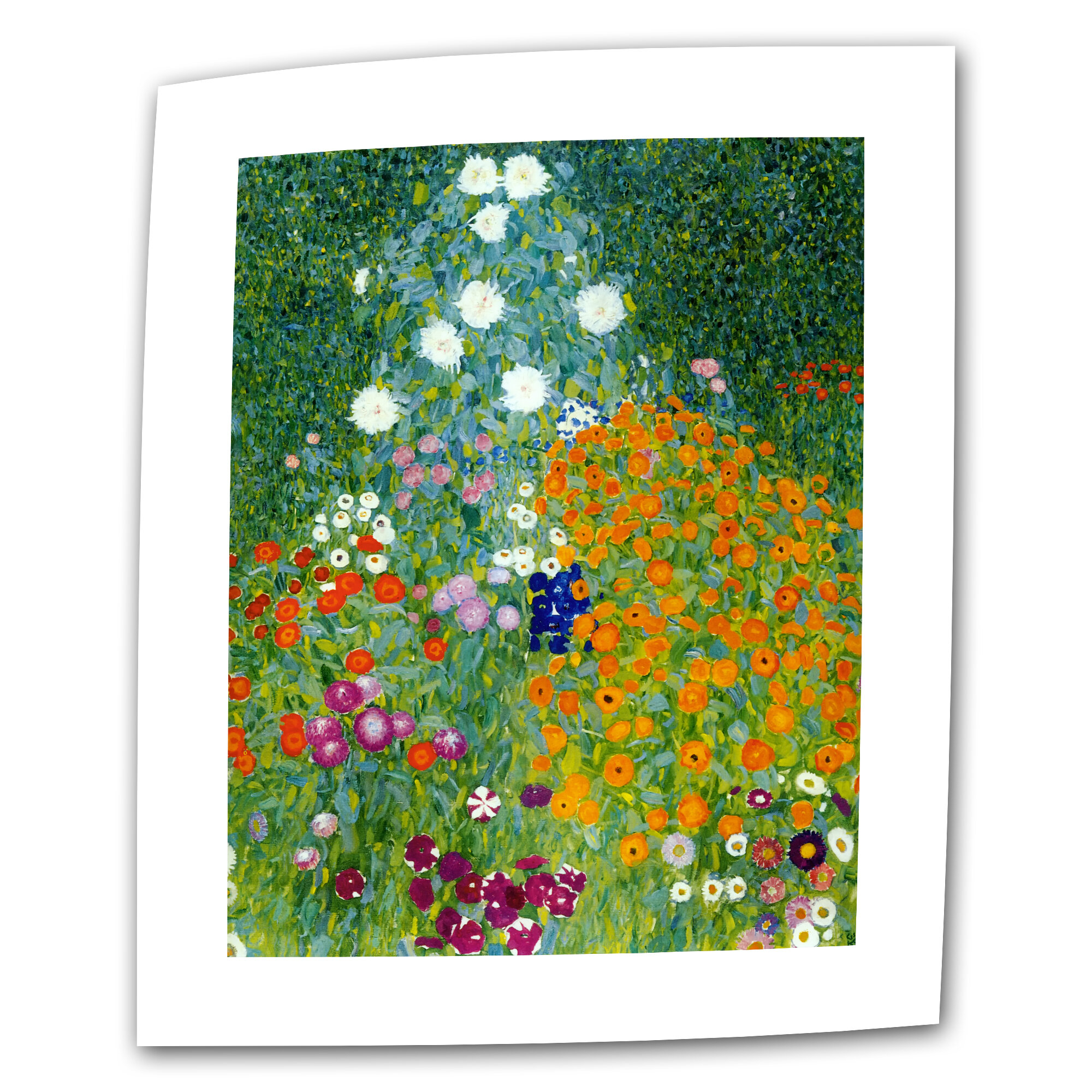 farm garden by gustav klimt print of painting on rolled canvas