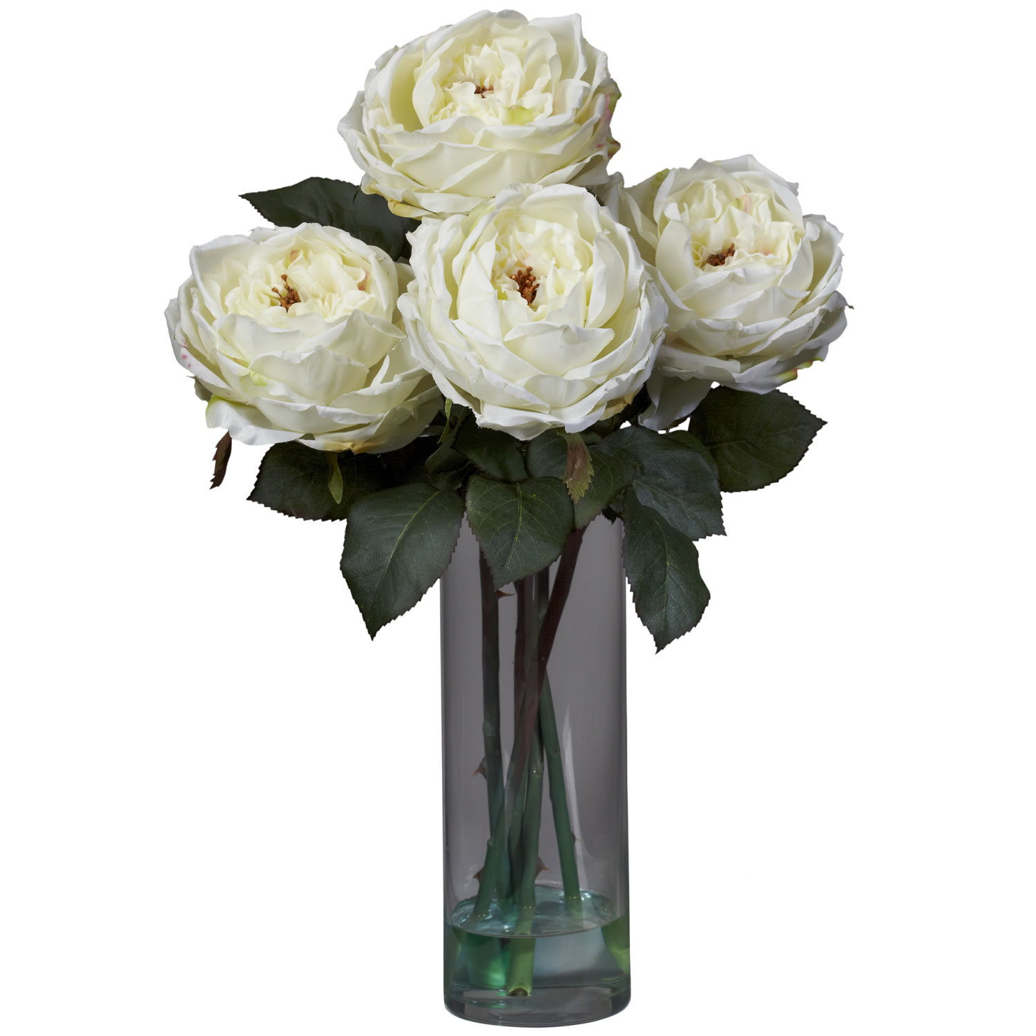 Nearly Natural Fancy Silk Roses In Vase Reviews Wayfair