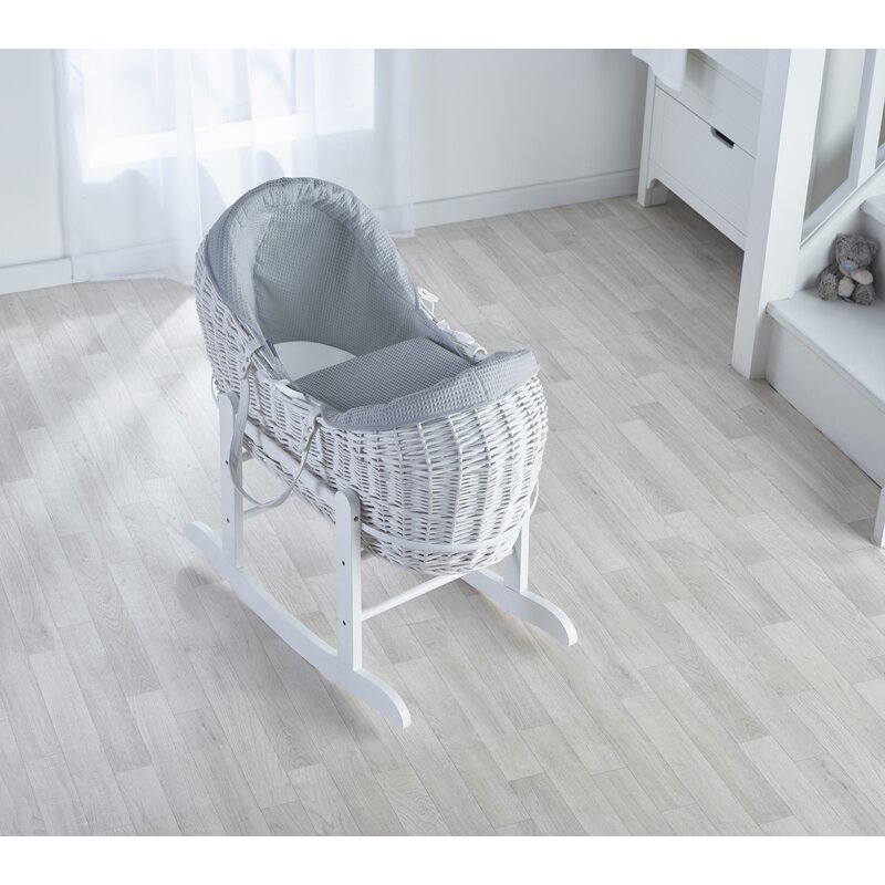 wayfair grey moses basket