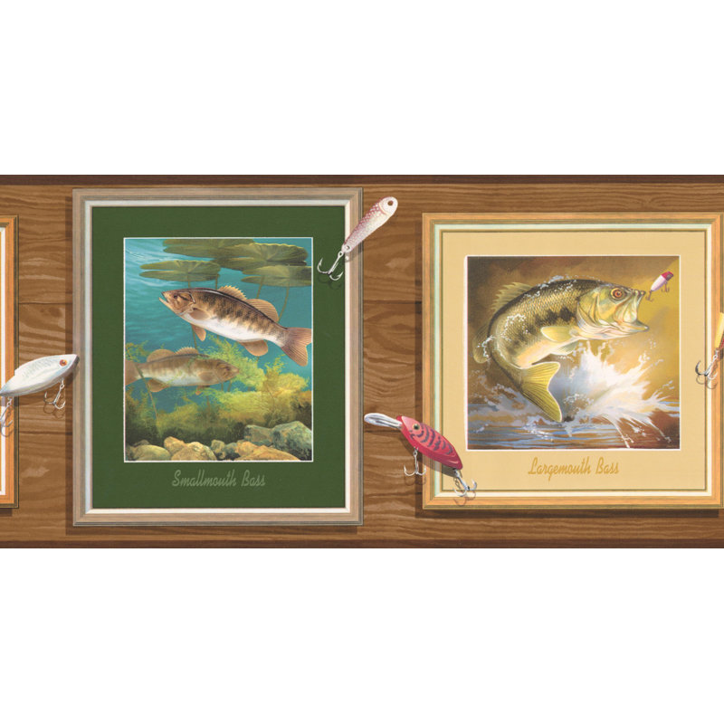 Loon Peak Chasewych Bass Fish Paintings On Wooden Wall Modern 6 87