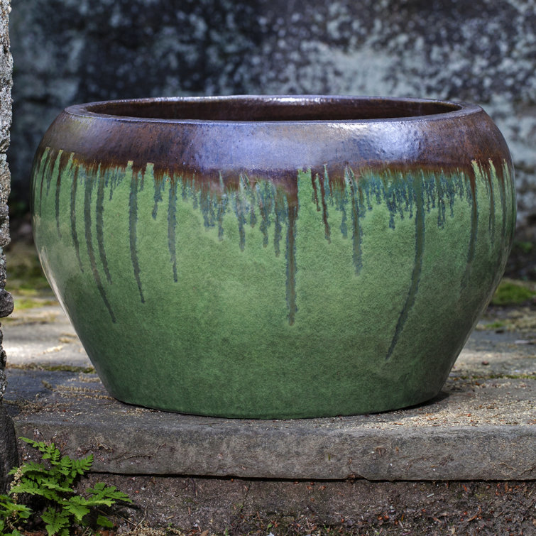 Chunky Ceramic Planter 3,5 Litre Ceramic on Pot Flower Pot Stoneware 