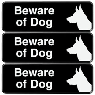BEWARE OF DOG DOGS Fence Sign Plaque Decor ENGRAVED Wood Close Gate 