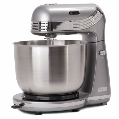 DASH Dash Everyday 6 Speed 2.5 Qt. Stand Mixer  Color: Silver