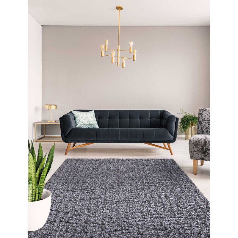 Wrought Studio Silky Shag Collection Area Rug Modern